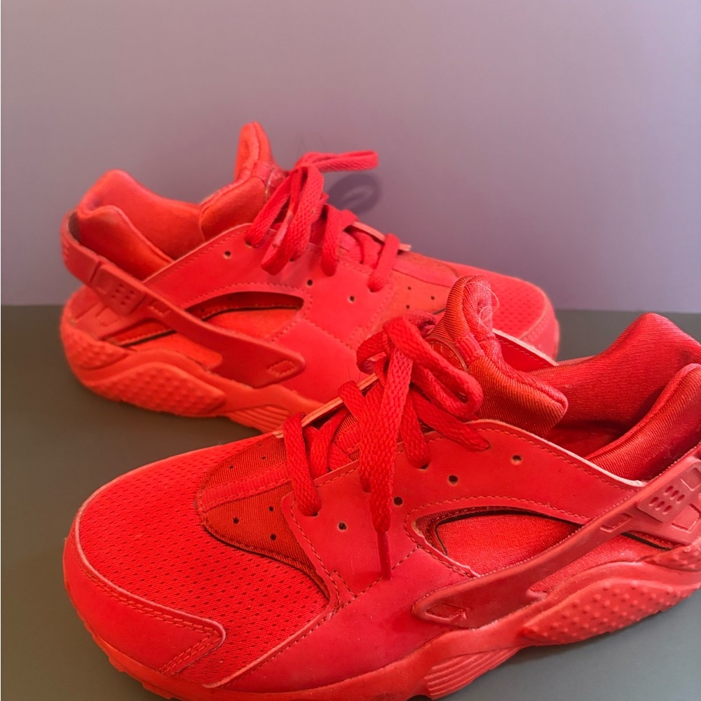 Nike Red Sneakers with Huarache Design